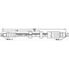 FBH6871 FIRST LINE Тормозной шланг