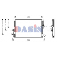 213620N AKS DASIS Конденсатор, кондиционер