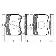 0 986 TB2 600 BOSCH Комплект тормозных колодок, дисковый тормоз