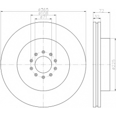 8DD 355 123-092 HELLA PAGID Тормозной диск