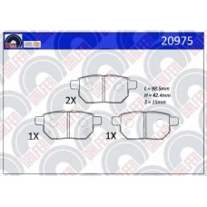 20975 GALFER Комплект тормозных колодок, дисковый тормоз