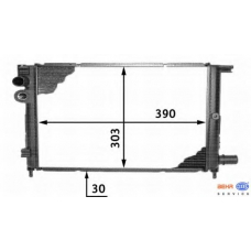 8MK 376 717-321 HELLA Радиатор, охлаждение двигателя