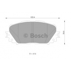 0 986 AB1 498 BOSCH Комплект тормозных колодок, дисковый тормоз