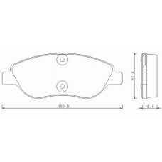 573076B BENDIX Комплект тормозных колодок, дисковый тормоз