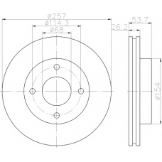 MDC2495 MINTEX Тормозной диск