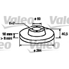 197008 VALEO Тормозной диск