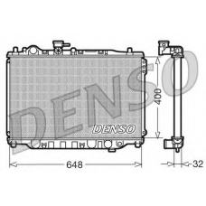 DRM44007 DENSO Радиатор, охлаждение двигателя