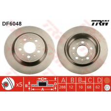 DF6048 TRW Тормозной диск