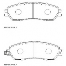 KD1508 ASIMCO Комплект тормозных колодок, дисковый тормоз