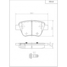 FBP4140 FI.BA Комплект тормозных колодок, дисковый тормоз