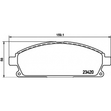 8DB 355 021-651 HELLA PAGID Комплект тормозных колодок, дисковый тормоз