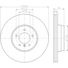 8DD 355 123-062 HELLA PAGID Тормозной диск