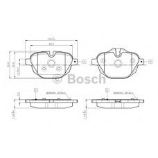 0 986 TB3 139 BOSCH Комплект тормозных колодок, дисковый тормоз