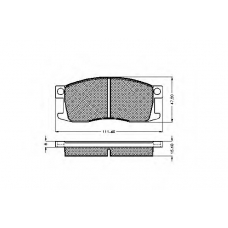30122 SPIDAN Комплект тормозных колодок, дисковый тормоз