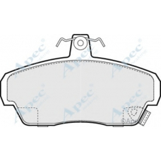 PAD972 APEC Комплект тормозных колодок, дисковый тормоз