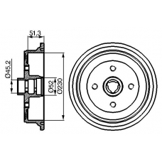 0 986 477 029 BOSCH Тормозной барабан