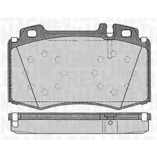 363916060320 MAGNETI MARELLI Комплект тормозных колодок, дисковый тормоз