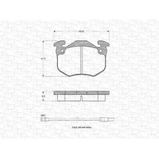 363702160219 MAGNETI MARELLI Комплект тормозных колодок, дисковый тормоз