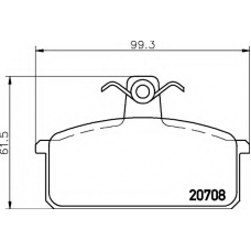 8DB 355 018-231 HELLA Комплект тормозных колодок, дисковый тормоз