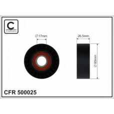 500025 CAFFARO Натяжной ролик, поликлиновой  ремень