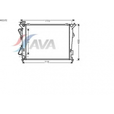 HY2172 AVA Радиатор, охлаждение двигателя