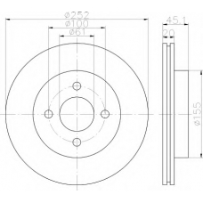 8DD 355 112-961 HELLA Тормозной диск