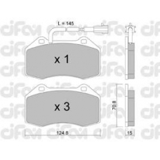 822-651-1 CIFAM Комплект тормозных колодок, дисковый тормоз
