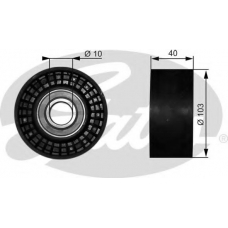 T36500 GATES Паразитный / ведущий ролик, поликлиновой ремень