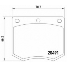 P 24 002 BREMBO Комплект тормозных колодок, дисковый тормоз