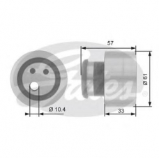 T41119 GATES Натяжной ролик, ремень грм