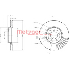 6110561 METZGER Тормозной диск