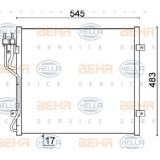 8FC 351 307-531 HELLA Конденсатор, кондиционер