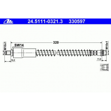 24.5111-0321.3 ATE Тормозной шланг