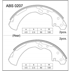 ABS0207 Allied Nippon Колодки барабанные