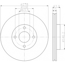 MDC2481 MINTEX Тормозной диск