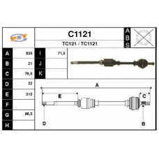 C1121 SNRA Приводной вал