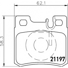 8DB 355 007-361 HELLA PAGID Комплект тормозных колодок, дисковый тормоз