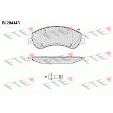 BL2043A3 FTE Комплект тормозных колодок, дисковый тормоз