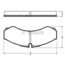 0 986 TB2 325 BOSCH Комплект тормозных колодок, дисковый тормоз