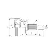 CVJ5694.10 OPEN PARTS Шарнирный комплект, приводной вал