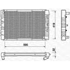 350213768000 MAGNETI MARELLI Радиатор, охлаждение двигателя