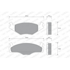 151-1721 WEEN Комплект тормозных колодок, дисковый тормоз