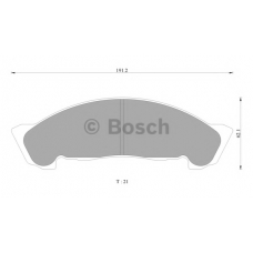 0 986 AB2 349 BOSCH Комплект тормозных колодок, дисковый тормоз