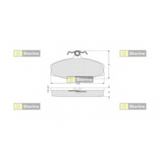 BD S135 STARLINE Комплект тормозных колодок, дисковый тормоз