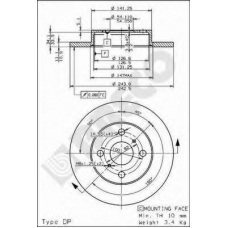 BS 7331 BRECO Тормозной диск