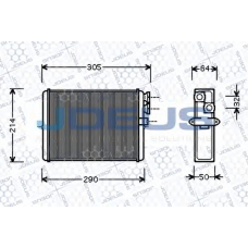 231M10 JDEUS Теплообменник, отопление салона