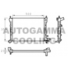 100357 AUTOGAMMA Радиатор, охлаждение двигателя