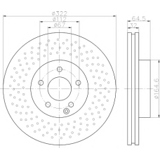 8DD 355 122-942 HELLA PAGID Тормозной диск