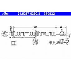 24.5267-0390.3 ATE Тормозной шланг