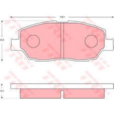 GDB7129 TRW Комплект тормозных колодок, дисковый тормоз